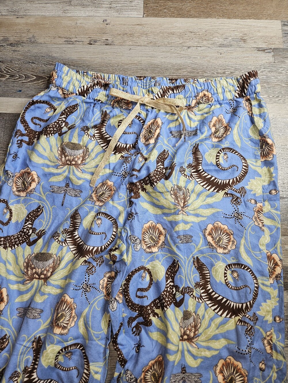 Victoria Garcia For Anthropologie Wide Leg Flannel Pajama Bottoms Pants Medium - Picture 7 of 8